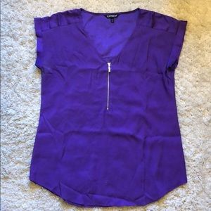 Purple silky t blouse